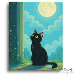 Black Cat's Moonlit Night - Paint by Numbers Kit