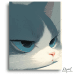 Blue-Eyed Feline Gaze - Paint by Numbers Kit