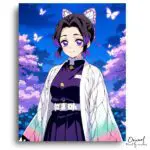 Butterfly Girl Amidst Cherry Blossoms - Paint by Numbers Kit
