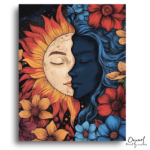 Celestial Harmony Floral Portrait - Paint by Numbers Kit