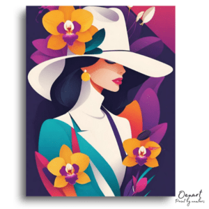 Chic Lady & Tropical Blooms - Paint by Numbers Kit