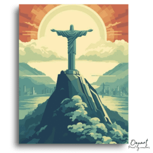 Christ the Redeemer Sunset View - Paint by Numbers Kit