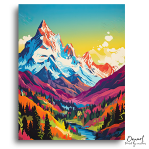 Colorful Peaks & Valleys - Paint by Numbers Kit