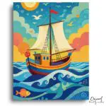 Colorful Sea Voyage - Paint by Numbers Kit