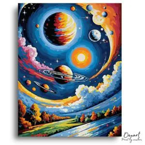 Cosmic Landscape Dream - Paint by Numbers Kit