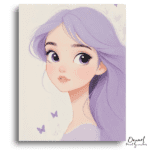 Dreamy Lavender Girl Portrait - Paint by Numbers Kit