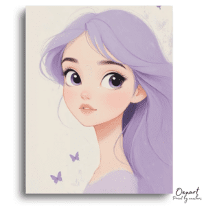 Dreamy Lavender Girl Portrait - Paint by Numbers Kit
