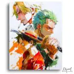 Dynamic Trio with Weapons - Paint by Numbers Kit