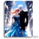 Elegant Couple Under Bright Sky - Paint by Numbers Kit