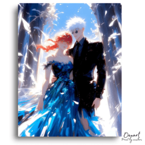 Elegant Couple Under Bright Sky - Paint by Numbers Kit