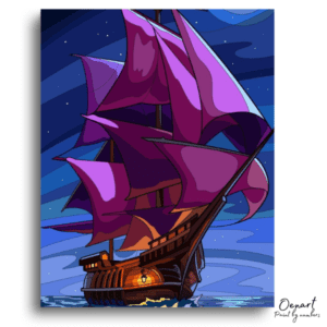 Enchanted Ship Under Stars - Paint by Numbers Kit