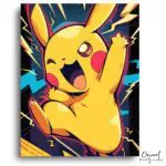 Energetic Yellow Creature Lightning Burst - Paint by Numbers Kit