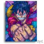Fierce Young Man Stained Glass - Paint by Numbers Kit