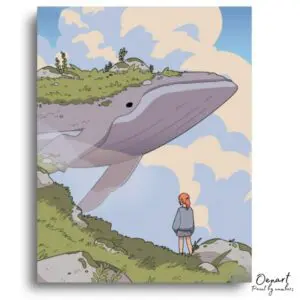 Floating Whale Island Dream - Paint by Numbers Kit