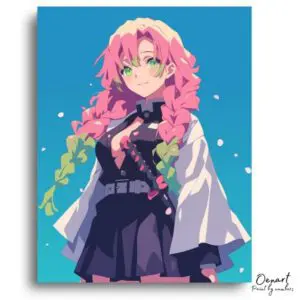 Gentle Pink Braids Portrait - Paint by Numbers Kit