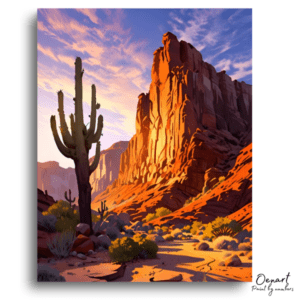 Golden Desert Canyon Sunset - Paint by Numbers Kit