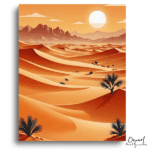Golden Desert Serenity Art - Paint by Numbers Kit