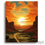 Golden Hour Canyon Glow - Paint by Numbers Kit