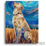 Golden Retriever's Dreamy Sky - Paint by Numbers Kit