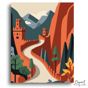Great Wall Mountain Path - Paint by Numbers Kit