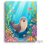 Happy Seal Ocean Adventure - Paint by Numbers Kit