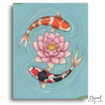 Harmonious Koi & Lotus Journey - Paint by Numbers Kit