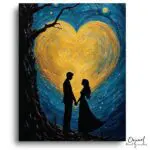 Heartfelt Night Sky Love - Paint by Numbers Kit