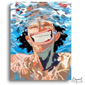 Joyful Smile Under Splashing Water - Paint by Numbers Kit