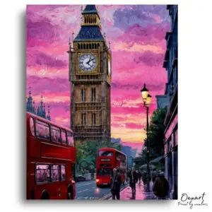 London Sunset Big Ben - Paint by Numbers Kit