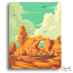 Majestic Desert Arches Vista - Paint by Numbers Kit