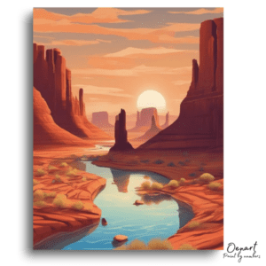 Majestic Desert Canyon Sunset - Paint by Numbers Kit