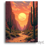 Majestic Desert Canyon Sunset - Paint by Numbers Kit