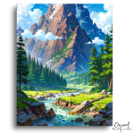 Majestic Mountain Stream - Paint by Numbers Kit