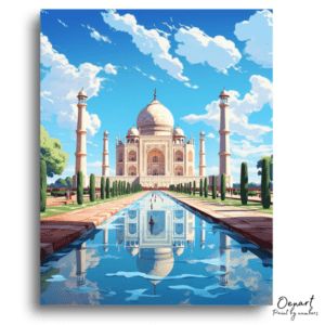 Majestic Taj Mahal Reflection - Paint by Numbers Kit