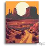 Monument Valley Desert Path - Paint by Numbers Kit
