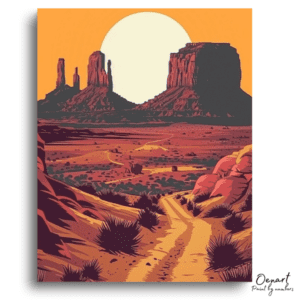 Monument Valley Desert Path - Paint by Numbers Kit