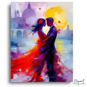 Moonlit Embrace in Venice - Paint by Numbers Kit