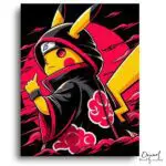 Mystical Hooded Creature with Red Clouds - Paint by Numbers Kit