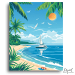 Paradise Island Escape - Paint by Numbers Kit