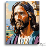 Peaceful Gaze Jesus - Paint by Numbers Kit