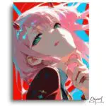 Pink Haired Horned Beauty - Paint by Numbers Kit