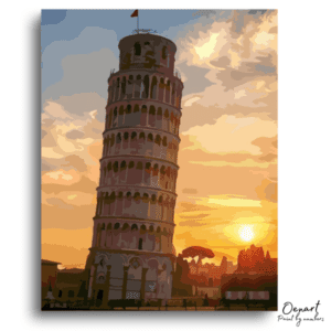 Pisa's Golden Hour - Paint by Numbers Kit