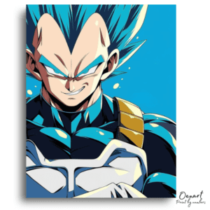 Powerful Blue Fighter Gaze - Paint by Numbers Kit