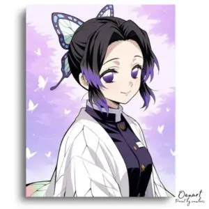 Purple-Eyed Butterfly Maiden - Paint by Numbers Kit