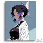 Purple-Haired Butterfly Girl - Paint by Numbers Kit