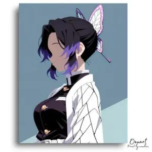Purple-Haired Butterfly Girl - Paint by Numbers Kit