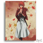 Red-Haired Swordsman Autumn Leaves - Paint by Numbers Kit