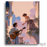 Romantic Balcony Serenade - Paint by Numbers Kit