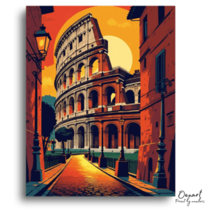Rome's Colosseum Sunset - Paint by Numbers Kit