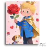 Royal Prince, Rose & Puppy - Paint by Numbers Kit